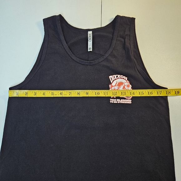 DIXXON Mens Black Tank Top Too Blessed Skull S - Picture 6 of 7